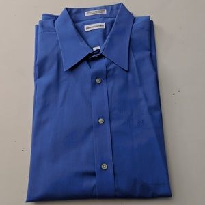 Pierre Cardin Blue Button Down Mens 18 34/35